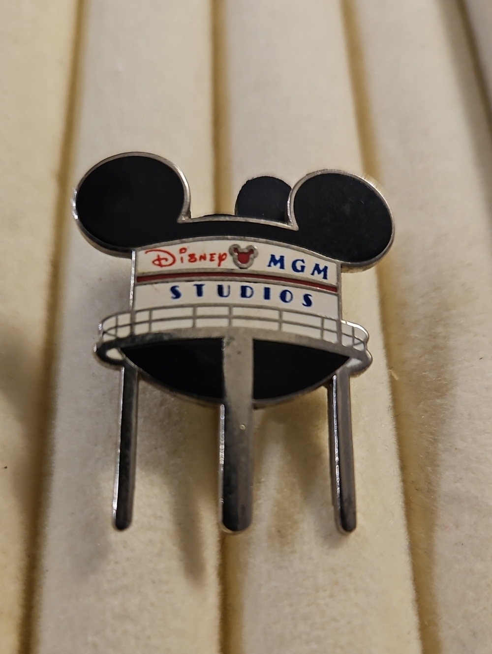 Disney MGM Studios Mickey Water Tower Pin - Black, White, Red, Blue